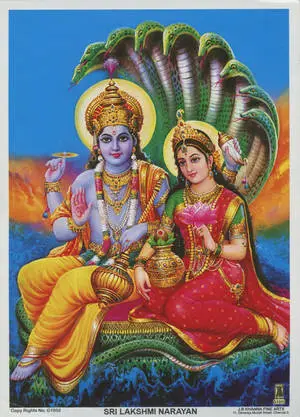 Laxmi Narayan On Green Shesha
