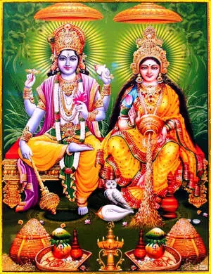 Laxmi Narayan Surrounded By Riches