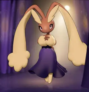 a pokemon character in a dress with long hair