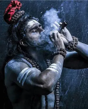 Mahakal Smoking Human Form