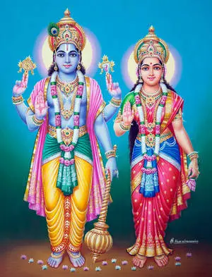 Mahalakshmi And Vishnu 