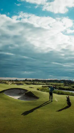 Man Playing Cool Golf Sport