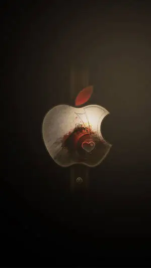 Metallic Apple Logo iPhone