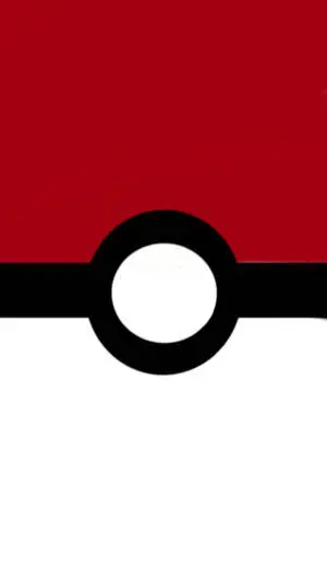 Minimalist Anime Phone Wallpaper featuring a Red Pokeball. 