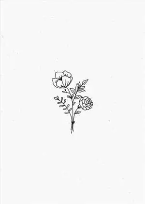 Minimalist Black Flower Art