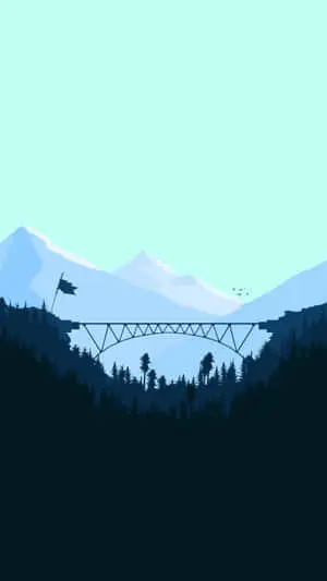 Bridge Forest Minimalist Iphone Picture