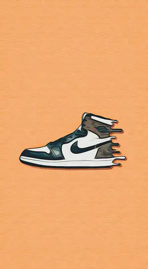 Nike Air Jordan 1 Orange Background