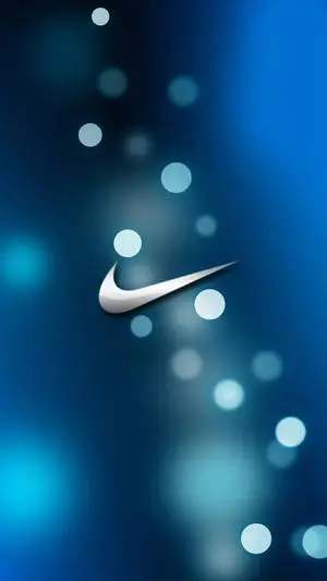 Nike iPhone Blue Bokeh Background