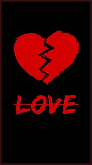The Symbol of Heartbreak - A Bloody Red Broken Heart