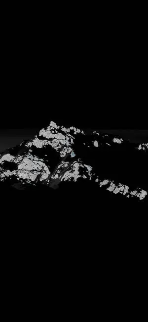 Plain Black iPhone Snowcapped Mountains