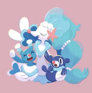 Brionne and Primarina in a Magical Pastel Land