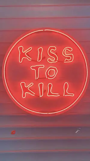 "A Bold Expression of Love in Neon Red Hues"