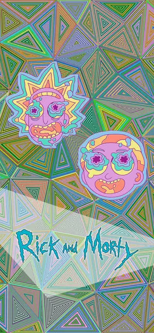 Rick And Morty Abstract Art iPhone