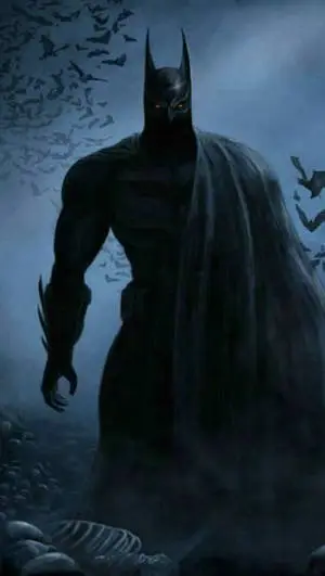 Silhouette Of Caped Batman Dark iPhone