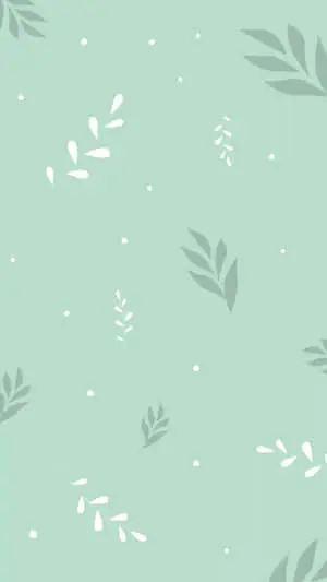 Simple Green Leaves Pattern iPhone