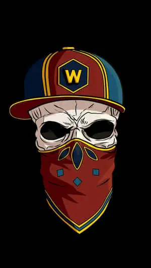 Skull Wearing A Cap Digital Art