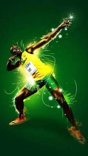 Jamaican Sprinter Usain Bolt Sports iPhone