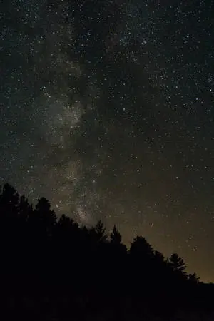 Surrounded by the beauty of the night sky