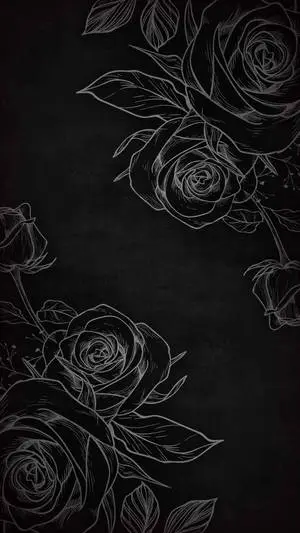 Chic Black Rose iPhone Wallpaper