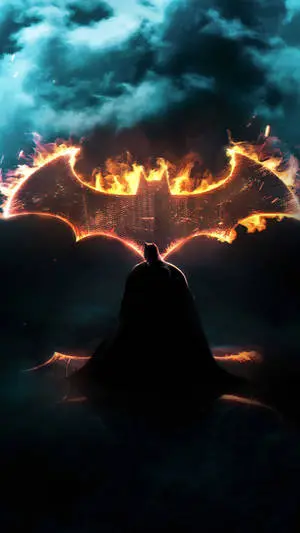 The Batman iPhone Flames