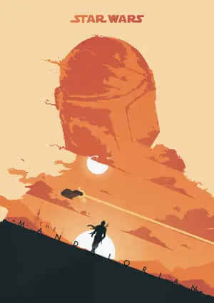 Graphic Fanart Of Din Djarin The Mandalorian iPhone