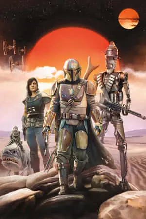 Din Djarin With Characters The Mandalorian iPhone