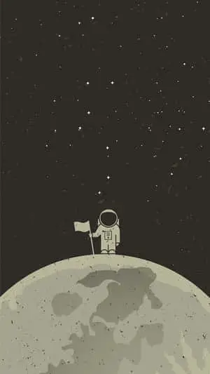 Trippy Astronaut In Space Minimalist