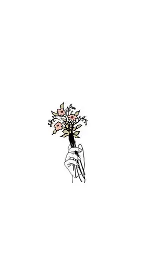 White Aesthetic iPhone Flowers