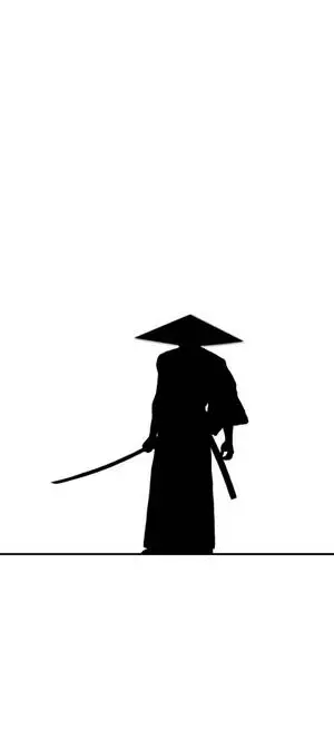 White Samurai Silhouette iPhone