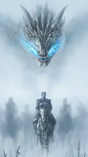 White Walker Dragon For iPhone Screens