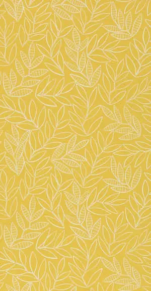 Yellow Aesthetic Phone Leaf Pattern