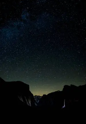 Stunning Night Sky View from Black iPhone